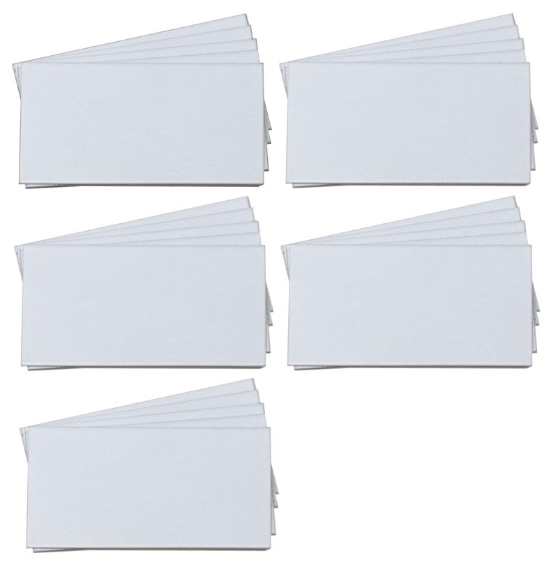 MV Magna Visual Magna Visual 1" x 2" White Pre-Cut Write On Wipe Off Magnetic Strips 25 Pack - Image 1